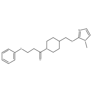 1-(4-(((1-methyl-1H-imidazol-2-yl)thio)methyl)piperidin-1-yl)-3-(phenylthio)propan-1-one Structure