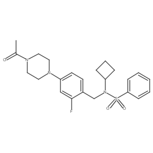 N-[4-(4-Acetylpiperazin-1-Yl)-2-Fluorobenzyl]-N-Cyclobutylbenzenesulfonamide Structure