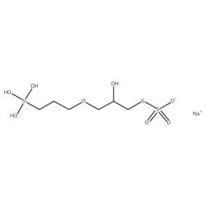 Sodium S-(2-hydroxy-3-(3-(trihydroxysilyl)propoxy)propyl) sulfurothioate结构式
