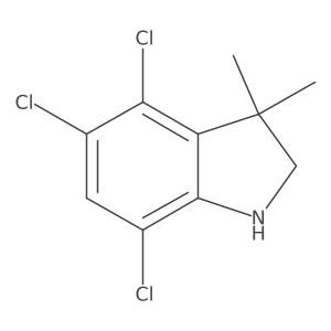 4,5,7-Trichloro-3,3-dimethyl-2,3-dihydro-1H-indole结构式