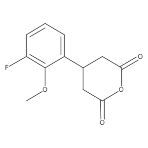 4-(3-Fluoro-2-methoxyphenyl)oxane-2,6-dione Structure