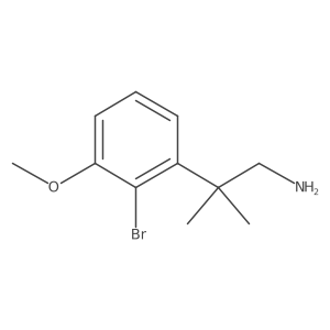 2-(2-Bromo-3-methoxyphenyl)-2-methylpropan-1-amine Structure
