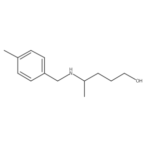 4-{[(4-Methylphenyl)methyl]amino}pentan-1-ol结构式
