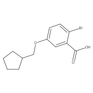 2-Bromo-5-(cyclopentylmethoxy)benzoic acid结构式