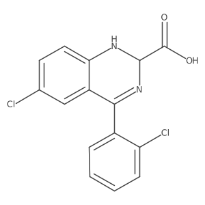 6-Chloro-4-(2-chlorophenyl)-1,2-dihydro-2-quinazolinecarboxylic acid Structure