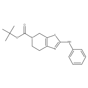 1,1-Dimethylethyl 6,7-dihydro-2-(phenylamino)thiazolo[5,4-c]pyridine-5(4H)-carboxylate结构式