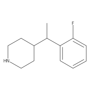 4-[1-(2-Fluorophenyl)ethyl]piperidine结构式
