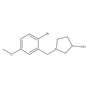 (3R)-1-[(2-bromo-5-methoxyphenyl)methyl]pyrrolidin-3-ol Structure