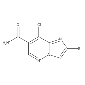 2-Bromo-8-chloroimidazo[1,2-b]pyridazine-7-carboxamide Structure