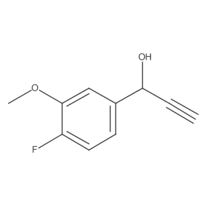 1-(4-Fluoro-3-methoxyphenyl)prop-2-yn-1-ol结构式