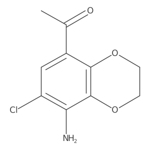 1-(8-Amino-7-chloro-2,3-dihydrobenzo[b][1,4]dioxin-5-yl)ethan-1-one Structure