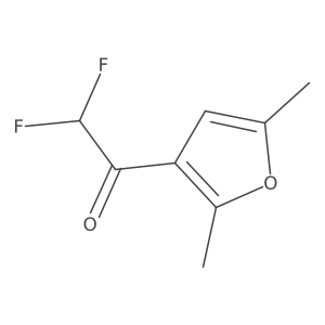 1-(2,5-Dimethylfuran-3-yl)-2,2-difluoroethan-1-one结构式
