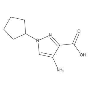 4-Amino-1-cyclopentyl-1H-pyrazole-3-carboxylic acid Structure