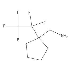 [1-(Pentafluoroethyl)cyclopentyl]methanamine结构式