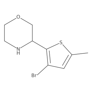3-(3-Bromo-5-methylthiophen-2-yl)morpholine结构式