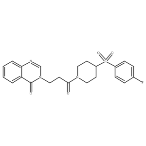 3-(3-(4-((4-fluorophenyl)sulfonyl)piperidin-1-yl)-3-oxopropyl)quinazolin-4(3H)-one结构式