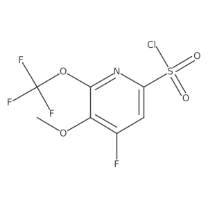 4-Fluoro-3-methoxy-2-(trifluoromethoxy)pyridine-6-sulfonyl chloride结构式