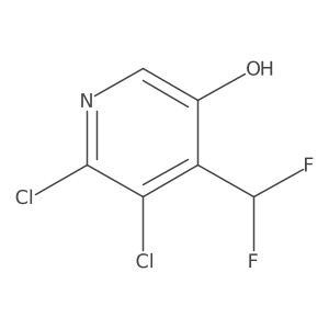2,3-Dichloro-4-(difluoromethyl)-5-hydroxypyridine Structure