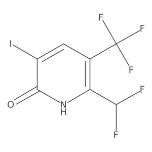 6-(Difluoromethyl)-3-iodo-5-(trifluoromethyl)pyridin-2-ol Structure