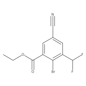 Ethyl 2-bromo-5-cyano-3-(difluoromethyl)benzoate结构式