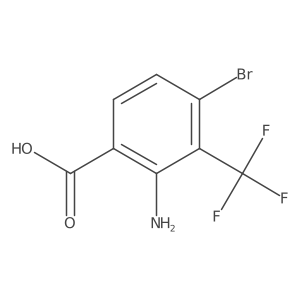 2-Amino-4-bromo-3-(trifluoromethyl)benzoic acid Structure