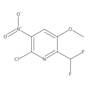 2-Chloro-6-(difluoromethyl)-5-methoxy-3-nitropyridine结构式