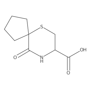 10-Oxo-6-thia-9-azaspiro[4.5]decane-8-carboxylic acid结构式