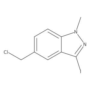 5-(chloromethyl)-3-iodo-1-methyl-1H-indazole Structure