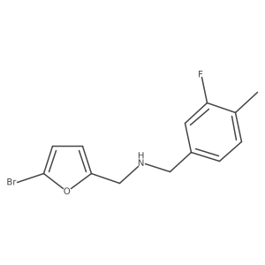 [(5-Bromofuran-2-yl)methyl][(3-fluoro-4-methylphenyl)methyl]amine结构式