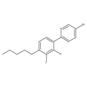 5-Bromo-2-(2,3-difluoro-4-pentylphenyl)pyrimidine Structure