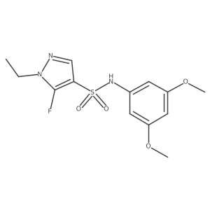 N-(3,5-Dimethoxyphenyl)-1-ethyl-5-fluoro-1H-pyrazole-4-sulfonamide结构式
