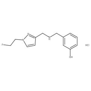 3-[[[1-(2-Fluoroethyl)pyrazol-3-yl]methylamino]methyl]phenol;hydrochloride Structure