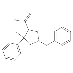 1-Benzyl-4-methyl-4-phenylpyrrolidine-3-carboxylic acid结构式