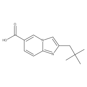 2-(2,2-Dimethylpropyl)imidazo[1,2-a]pyridine-6-carboxylic acid结构式