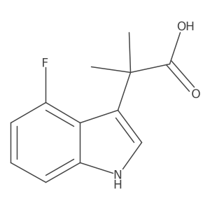 2-(4-fluoro-1H-indol-3-yl)-2-methylpropanoic acid Structure