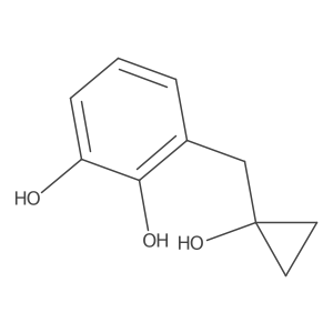 3-[(1-Hydroxycyclopropyl)methyl]benzene-1,2-diol Structure