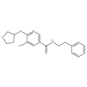 5-chloro-N-(2-(pyridin-4-yl)ethyl)-6-((tetrahydrofuran-3-yl)oxy)nicotinamide Structure