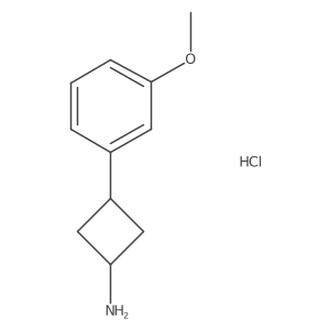 3-(3-Methoxyphenyl)cyclobutan-1-amine hydrochloride结构式
