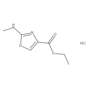 Ethyl 2-(methylamino)-1,3-oxazole-4-carboxylate hydrochloride结构式