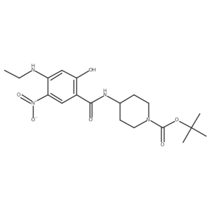 4-[[4-(Ethylamino)-2-hydroxy-5-nitrobenzoyl]amino]1-piperidinecarboxylic acid, 1,1-dimethylethyl ester Structure