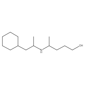 4-[(1-Cyclohexylpropan-2-yl)amino]pentan-1-ol Structure