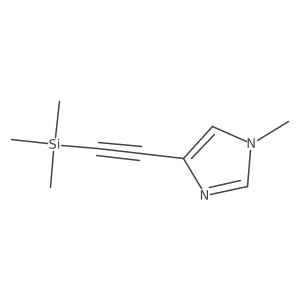 1-Methyl-4-[2-(trimethylsilyl)ethynyl]-1H-imidazole结构式