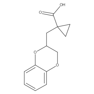 1-[(2,3-Dihydro-1,4-benzodioxin-2-yl)methyl]cyclopropane-1-carboxylic acid结构式
