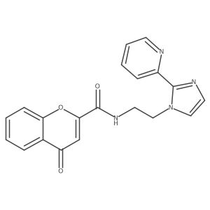 4-oxo-N-(2-(2-(pyridin-2-yl)-1H-imidazol-1-yl)ethyl)-4H-chromene-2-carboxamide Structure
