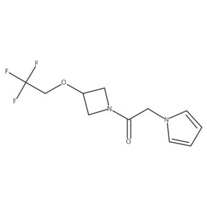2-(1H-pyrrol-1-yl)-1-[3-(2,2,2-trifluoroethoxy)azetidin-1-yl]ethan-1-one结构式