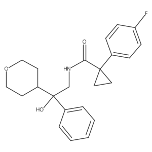 1-(4-fluorophenyl)-N-(2-hydroxy-2-phenyl-2-(tetrahydro-2H-pyran-4-yl)ethyl)cyclopropanecarboxamide Structure