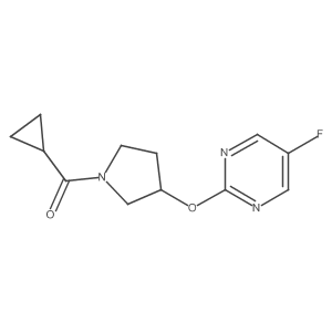 Cyclopropyl(3-((5-fluoropyrimidin-2-yl)oxy)pyrrolidin-1-yl)methanone结构式