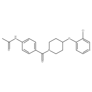 N-(4-(4-((3-chloropyridin-4-yl)oxy)piperidine-1-carbonyl)phenyl)acetamide结构式
