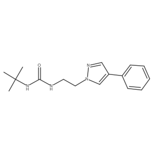 1-(tert-butyl)-3-(2-(4-phenyl-1H-pyrazol-1-yl)ethyl)urea结构式
