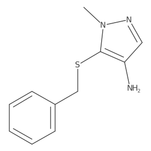 5-(Benzylthio)-1-methyl-1H-pyrazol-4-amine Structure